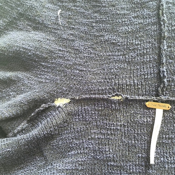 Free People Navy Hooded Cardigan - Picture 3 of 3